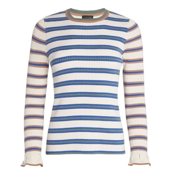 Carlisle Collection  DISPORT  STRIPED SWEATER Size S - Picture 1 of 11